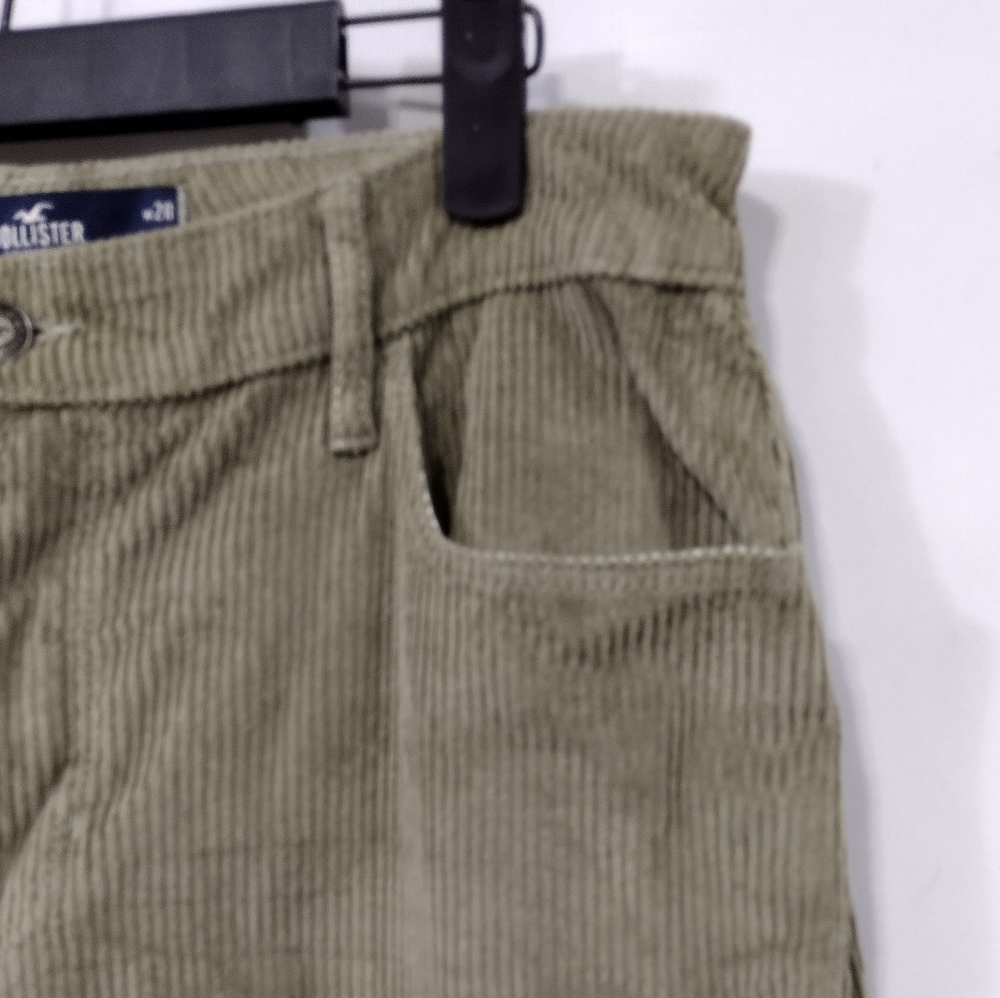 Hollister Corduroy High-Rise Dad Pants Women's 28 Green Boho Retro Y2K 90s - Picture 4 of 10